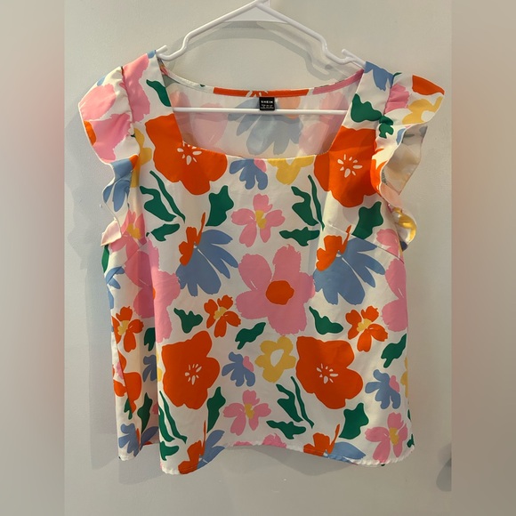 Multicolor Floral Ruffle Blouse - Picture 1 of 2
